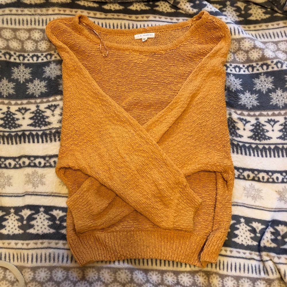 🌸SALE🌸 PacSun LA Hearts Mustard Yellow Sweater
